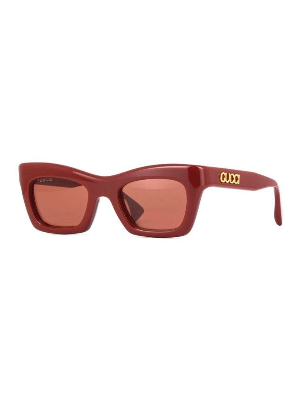 New Authentic Gucci Women's Shiny Burgundy Cat Eye Acetate Sunglasses